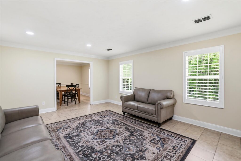 Formal living room at Mahoney