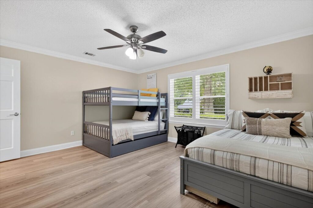 Full bed and bunk beds